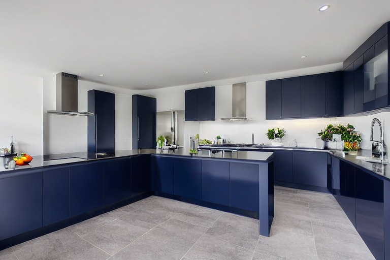 Intrahome Urban Style 2 χρώμα Λακέ Ναυτικό Μπλε έπιπλα κουζίνας 10 Μέτρα συνολικα τρέχον μέτρα Intrahome-65652169