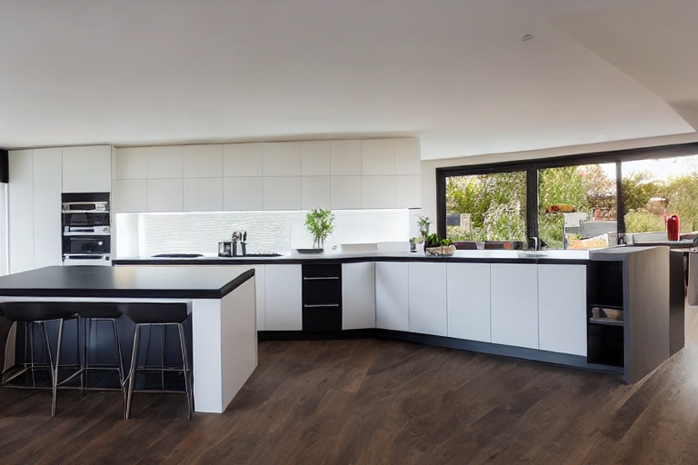 Intrahome Urban Modern 2 χρώμα Μαύρο Ματ Πάνω & Δρυς Κάτω έπιπλα κουζίνας 10 Μέτρα συνολικα τρέχον μέτρα Intrahome-65652164