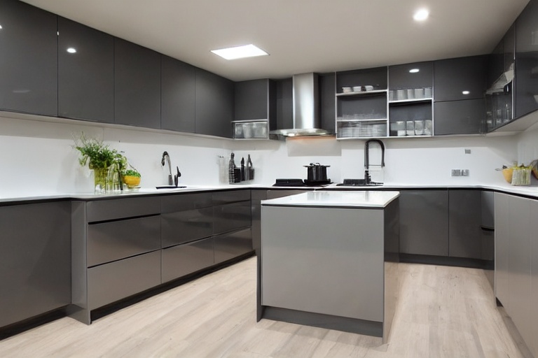 Intrahome Loft Smart 2 χρώμα Γκρι Μεταλλικό έπιπλα κουζίνας 10 Μέτρα συνολικα τρέχον μέτρα Intrahome-65652136