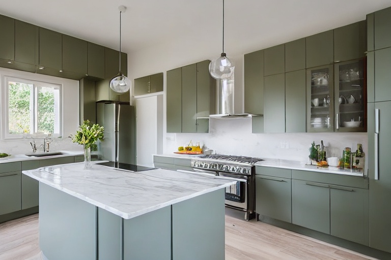 Intrahome Nordic Style 2 χρώμα Λακέ Σάλβια έπιπλα κουζίνας 10 Μέτρα συνολικα τρέχον μέτρα Intrahome-65652129