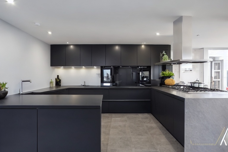 Intrahome Nordic Classic 2 χρώμα Λακέ Ανθρακί έπιπλα κουζίνας 10 Μέτρα συνολικα τρέχον μέτρα Intrahome-65652125