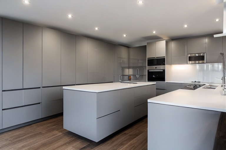 Intrahome Nordic Modern 2 χρώμα Λακέ Γκρι Ανοιχτό έπιπλα κουζίνας 10 Μέτρα συνολικα τρέχον μέτρα Intrahome-65652124