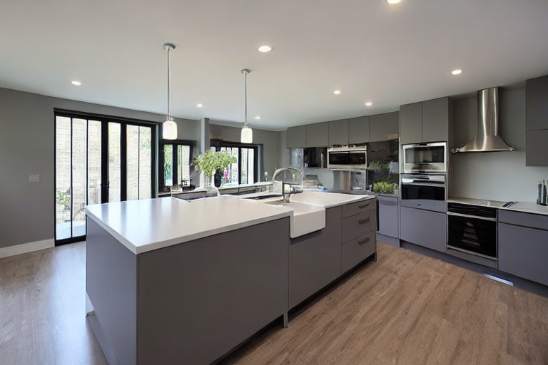 Intrahome Nordic Concept 2 χρώμα Γκρι Ανοιχτό Πάνω & Δρυς Σκούρα Κάτω έπιπλα κουζίνας 10 Μέτρα συνολικα τρέχον μέτρα Intrahome-65652121