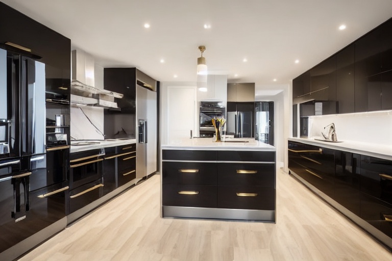 Intrahome Scandi Prime 2 χρώμα Χρυσό & Σκούρο Γκρι έπιπλα κουζίνας 10 Μέτρα συνολικα τρέχον μέτρα Intrahome-65652112