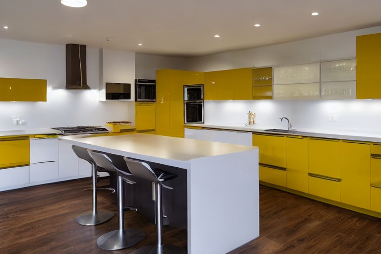 Intrahome Aster Concept 2 χρώμα Λακέ Μουσταρδί έπιπλα κουζίνας 10 Μέτρα συνολικα τρέχον μέτρα Intrahome-65652081
