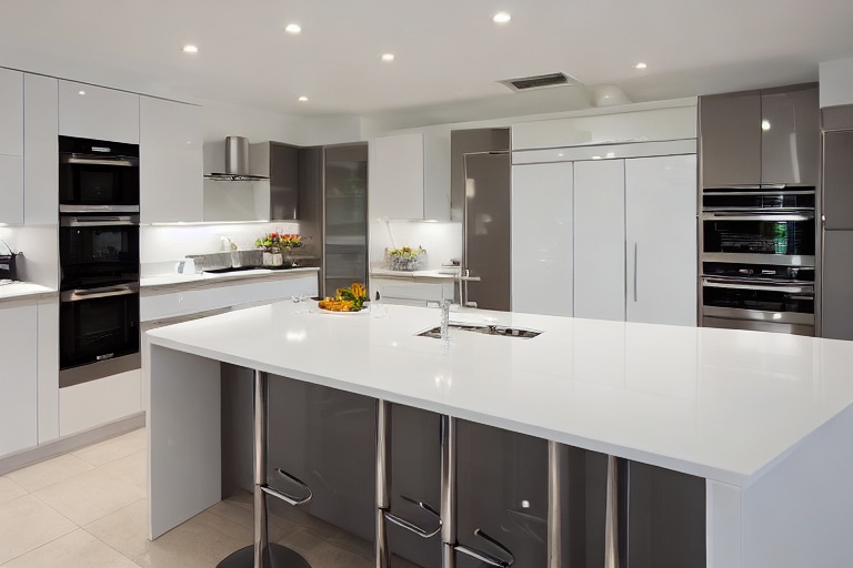 Intrahome Aster Lux 2 χρώμα Λακέ Λευκό Γυαλιστερό έπιπλα κουζίνας 10 Μέτρα συνολικα τρέχον μέτρα Intrahome-65652073