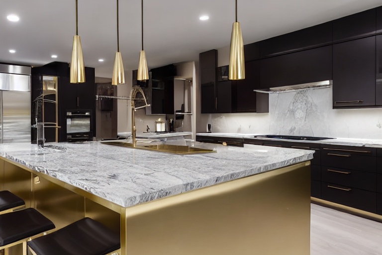 Intrahome Bianca Living 2 χρώμα Γυαλιστερό Χρυσό έπιπλα κουζίνας 10 Μέτρα συνολικα τρέχον μέτρα Intrahome-65652066