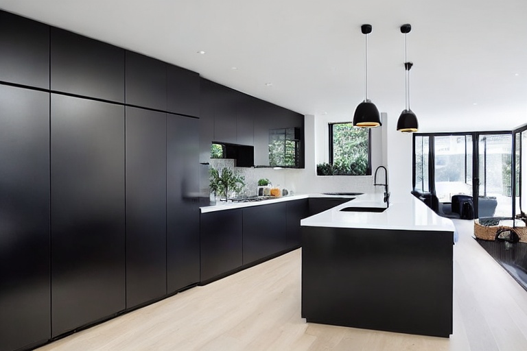 Intrahome Riviera Max 2 χρώμα Λακέ Μαύρο Ματ έπιπλα κουζίνας 10 Μέτρα συνολικα τρέχον μέτρα Intrahome-65652030