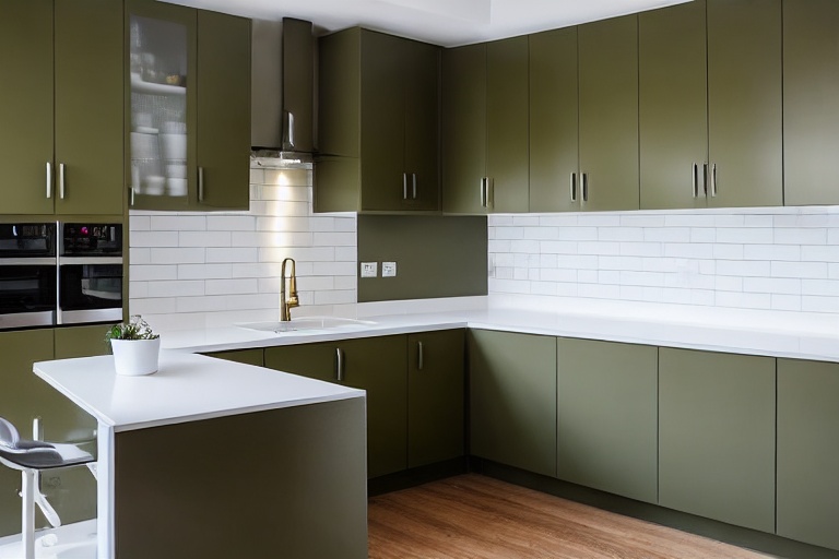 Intrahome Riviera Home 2 χρώμα Λακέ Λαδί έπιπλα κουζίνας 10 Μέτρα συνολικα τρέχον μέτρα Intrahome-65652027