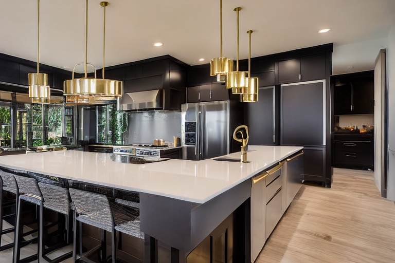 Intrahome Riviera Modern 2 χρώμα Βουρτσιστός Ορείχαλκος έπιπλα κουζίνας 10 Μέτρα συνολικα τρέχον μέτρα Intrahome-65652024