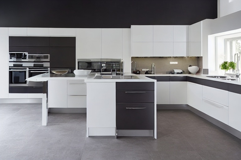 Intrahome Toscana Prime 2 χρώμα Λευκό Ματ Πάνω & Ανθρακί Κάτω έπιπλα κουζίνας 10 Μέτρα συνολικα τρέχον μέτρα Intrahome-65652012