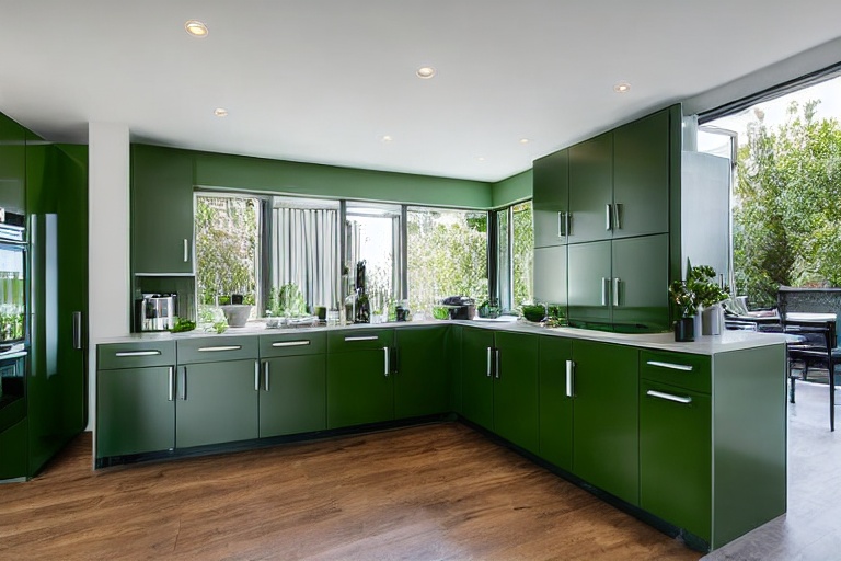 Intrahome Toscana Design 2 χρώμα Λακέ Πράσινο Δάσους έπιπλα κουζίνας 10 Μέτρα συνολικα τρέχον μέτρα Intrahome-65652008
