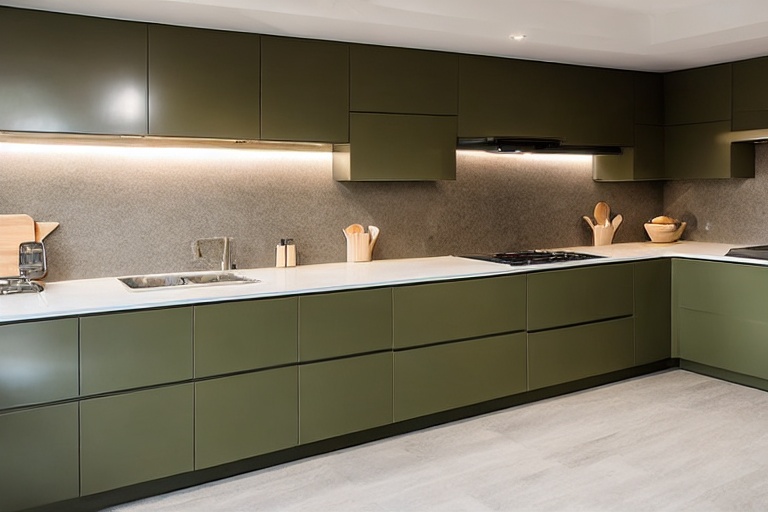 Intrahome Toscana Studio 2 χρώμα Λακέ Λαδί έπιπλα κουζίνας 10 Μέτρα συνολικα τρέχον μέτρα Intrahome-65652000