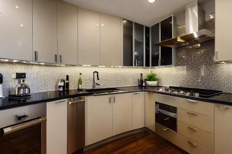 Intrahome Valencia Classic 2 χρώμα Γυαλιστερό Χρυσό έπιπλα κουζίνας 10 Μέτρα συνολικα τρέχον μέτρα Intrahome-65651985
