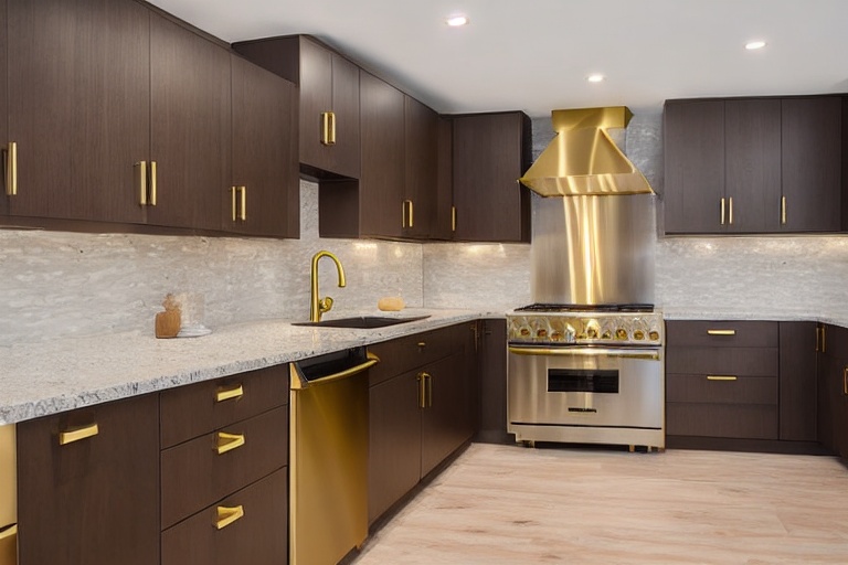 Intrahome Valencia Smart 2 χρώμα Βουρτσιστός Ορείχαλκος έπιπλα κουζίνας 10 Μέτρα συνολικα τρέχον μέτρα Intrahome-65651976