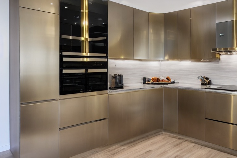 Intrahome Monaco Style 2 χρώμα Βουρτσιστός Ορείχαλκος έπιπλα κουζίνας 10 Μέτρα συνολικα τρέχον μέτρα Intrahome-65651969