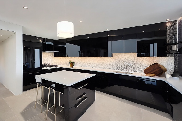 Intrahome Monaco Select 2 χρώμα Λακέ Μαύρο Γυαλιστερό έπιπλα κουζίνας 10 Μέτρα συνολικα τρέχον μέτρα Intrahome-65651963