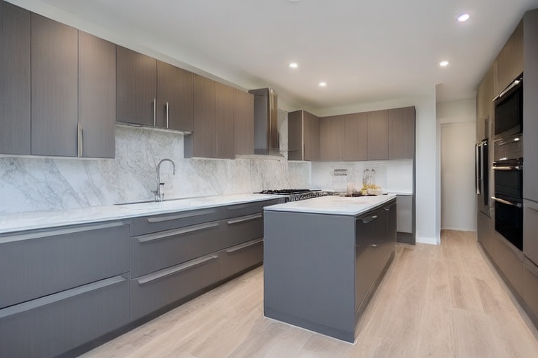 Intrahome Monaco Concept 2 χρώμα Γκρι Ανοιχτό Πάνω & Δρυς Σκούρα Κάτω έπιπλα κουζίνας 10 Μέτρα συνολικα τρέχον μέτρα Intrahome-65651961