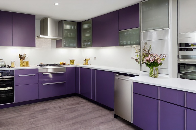 Intrahome Olympia Elegance 2 χρώμα Λακέ Λεβάντα έπιπλα κουζίνας 10 Μέτρα συνολικα τρέχον μέτρα Intrahome-65651899