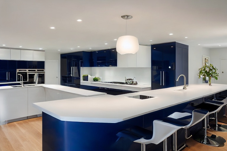 Intrahome Iris Select 2 χρώμα Νησί Μπλε & Λευκό Περίμετρος έπιπλα κουζίνας 10 Μέτρα συνολικα τρέχον μέτρα Intrahome-65651883