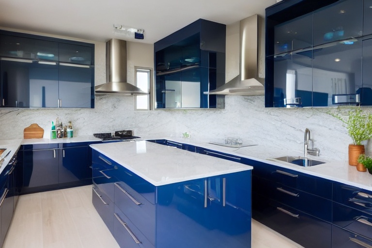 Intrahome Estia Living 2 χρώμα Λακέ Πετρόλ έπιπλα κουζίνας 10 Μέτρα συνολικα τρέχον μέτρα Intrahome-65651866