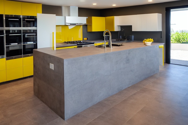 Intrahome Estia Elegance 2 χρώμα Λακέ Μουσταρδί έπιπλα κουζίνας 10 Μέτρα συνολικα τρέχον μέτρα Intrahome-65651859