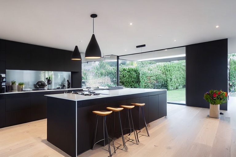 Intrahome Aegean Design 2 χρώμα Μαύρο Ματ Πάνω & Δρυς Κάτω έπιπλα κουζίνας 10 Μέτρα συνολικα τρέχον μέτρα Intrahome-65651788
