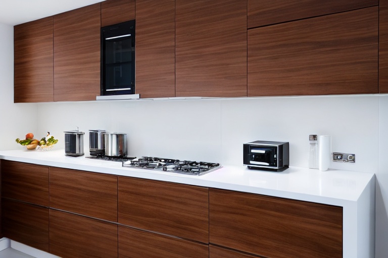 Intrahome Delphi One 2 χρώμα Λευκό Λακέ Πάνω & Καρυδιά Κάτω έπιπλα κουζίνας 10 Μέτρα συνολικα τρέχον μέτρα Intrahome-65651755