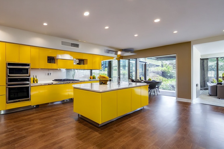 Intrahome Santorini Prime 2 χρώμα Λακέ Μουσταρδί έπιπλα κουζίνας 10 Μέτρα συνολικα τρέχον μέτρα Intrahome-65651732