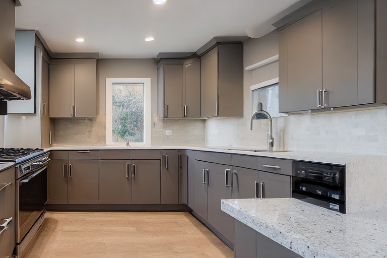 Intrahome Kyma Style 2 χρώμα Γκρι Ανοιχτό Πάνω & Δρυς Σκούρα Κάτω έπιπλα κουζίνας 10 Μέτρα συνολικα τρέχον μέτρα Intrahome-65651709