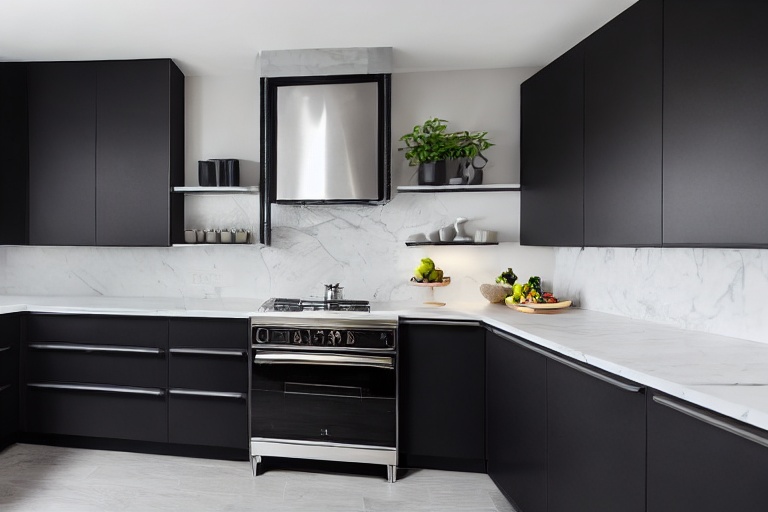 Intrahome Linea Design 2 χρώμα Μαύρο Μεταλλικό Ματ έπιπλα κουζίνας 10 Μέτρα συνολικα τρέχον μέτρα Intrahome-65651668