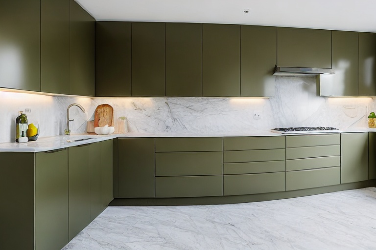 Intrahome Forma Design 2 χρώμα Λακέ Λαδί έπιπλα κουζίνας 10 Μέτρα συνολικα τρέχον μέτρα Intrahome-65651648