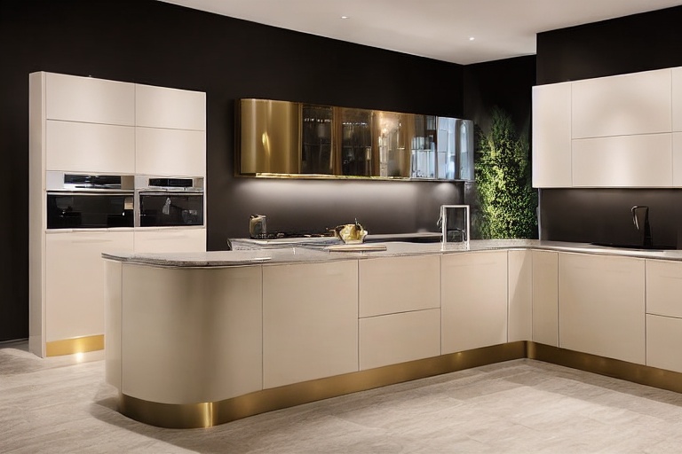 Intrahome Forma One 2 χρώμα Γυαλιστερό Χρυσό έπιπλα κουζίνας 10 Μέτρα συνολικα τρέχον μέτρα Intrahome-65651635