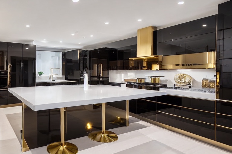 Intrahome Casa Max 2 χρώμα Γυαλιστερό Χρυσό έπιπλα κουζίνας 10 Μέτρα συνολικα τρέχον μέτρα Intrahome-65651630