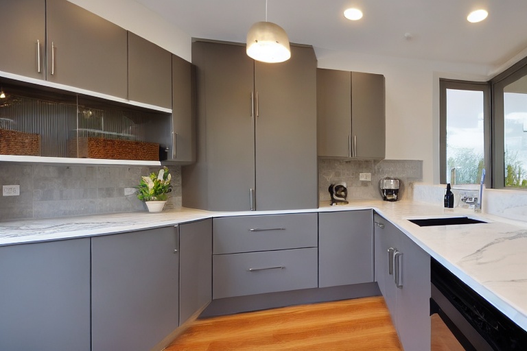Intrahome Casa Home 2 χρώμα Γκρι Ανοιχτό Πάνω & Δρυς Σκούρα Κάτω έπιπλα κουζίνας 10 Μέτρα συνολικα τρέχον μέτρα Intrahome-65651627