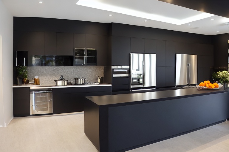 Intrahome Casa One 2 χρώμα Μαύρο Μεταλλικό Ματ έπιπλα κουζίνας 10 Μέτρα συνολικα τρέχον μέτρα Intrahome-65651615