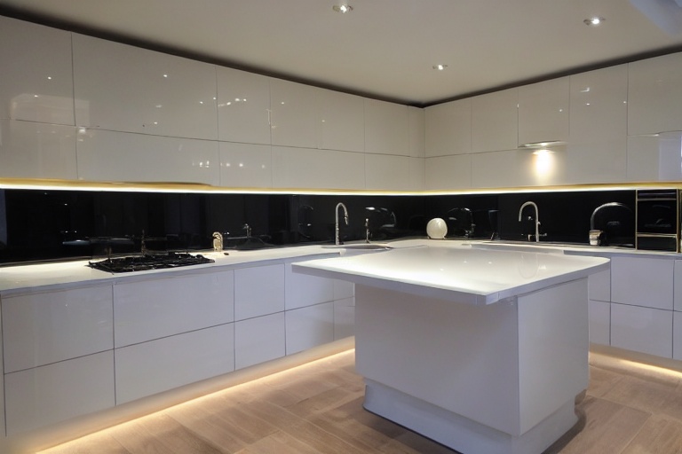 Intrahome Domus Classic 2 χρώμα Ορείχαλκος & Λευκό Λακέ έπιπλα κουζίνας 10 Μέτρα συνολικα τρέχον μέτρα Intrahome-65651605