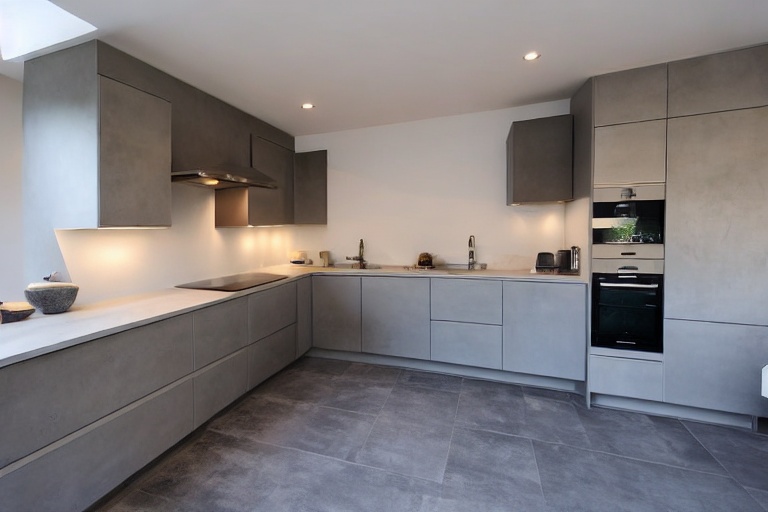 Intrahome Domus Modern 2 χρώμα Εφέ Τσιμέντου έπιπλα κουζίνας 10 Μέτρα συνολικα τρέχον μέτρα Intrahome-65651604