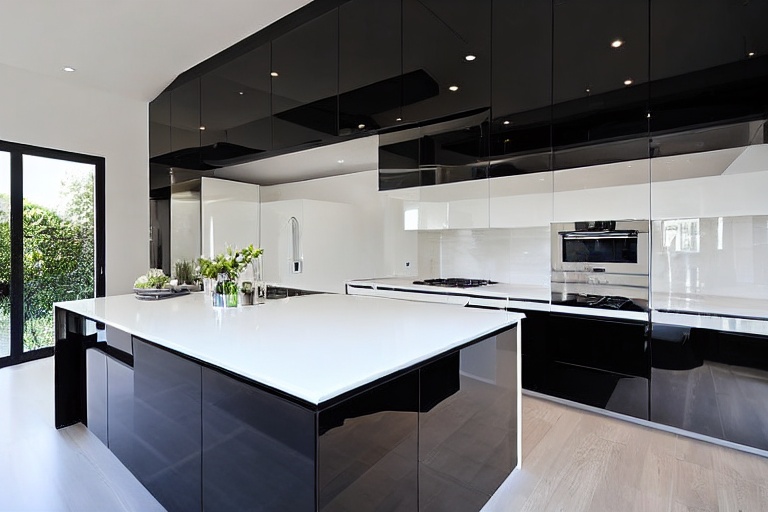 Intrahome Domus Signature 2 χρώμα Λακέ Μαύρο Γυαλιστερό έπιπλα κουζίνας 10 Μέτρα συνολικα τρέχον μέτρα Intrahome-65651602