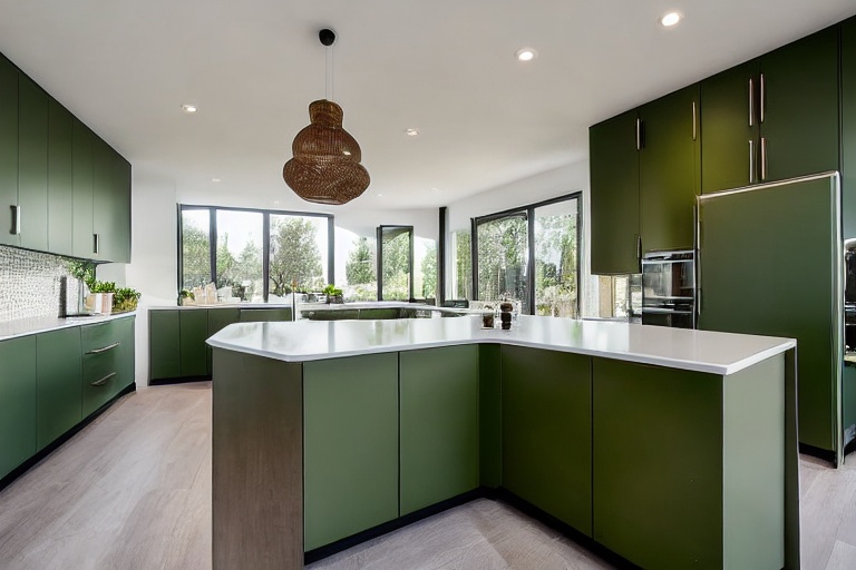 Intrahome Bella Style 2 χρώμα Λακέ Πράσινο Δάσους έπιπλα κουζίνας 10 Μέτρα συνολικα τρέχον μέτρα Intrahome-65651589