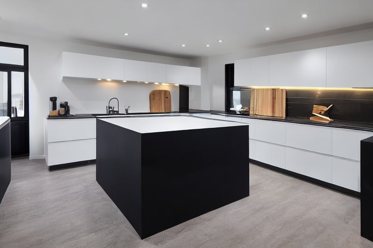 Intrahome Prisma Design 2 χρώμα Νησί Μαύρο & Λευκό Περίμετρος έπιπλα κουζίνας 10 Μέτρα συνολικα τρέχον μέτρα Intrahome-65651568