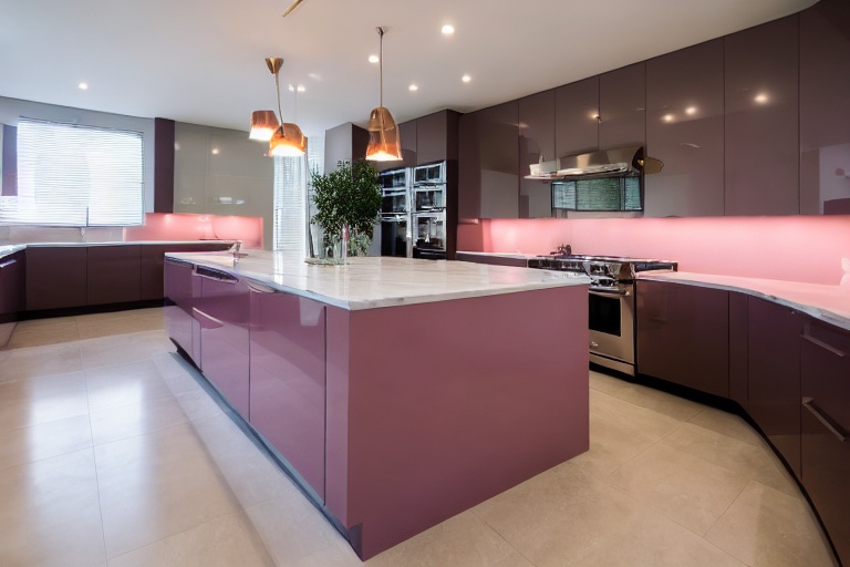 Intrahome Prisma Home 2 χρώμα Λακέ Σκονισμένο Ροζ έπιπλα κουζίνας 10 Μέτρα συνολικα τρέχον μέτρα Intrahome-65651567