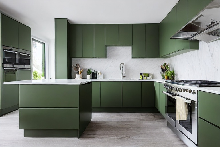 Intrahome Prisma Living 2 χρώμα Λακέ Σάλβια έπιπλα κουζίνας 10 Μέτρα συνολικα τρέχον μέτρα Intrahome-65651566