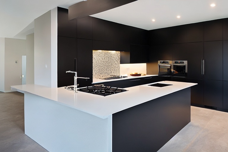 Intrahome Vertex Modern 2 χρώμα Λακέ Μαύρο Ματ έπιπλα κουζίνας 10 Μέτρα συνολικα τρέχον μέτρα Intrahome-65651544