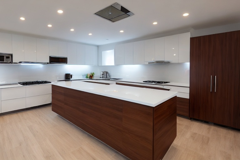 Intrahome Matrix Design 2 χρώμα Λευκό Λακέ Πάνω & Καρυδιά Κάτω έπιπλα κουζίνας 10 Μέτρα συνολικα τρέχον μέτρα Intrahome-65651528