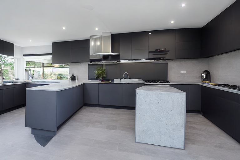 Intrahome Matrix Modern 2 χρώμα Λακέ Ανθρακί έπιπλα κουζίνας 10 Μέτρα συνολικα τρέχον μέτρα Intrahome-65651524