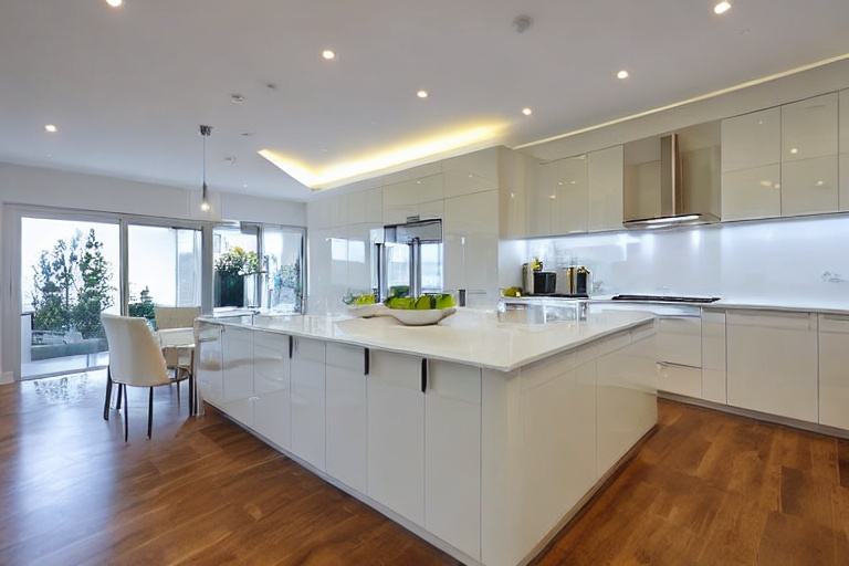 Intrahome Opal Signature 2 χρώμα Λακέ Κρεμ Γυαλιστερό έπιπλα κουζίνας 10 Μέτρα συνολικα τρέχον μέτρα Intrahome-65651502