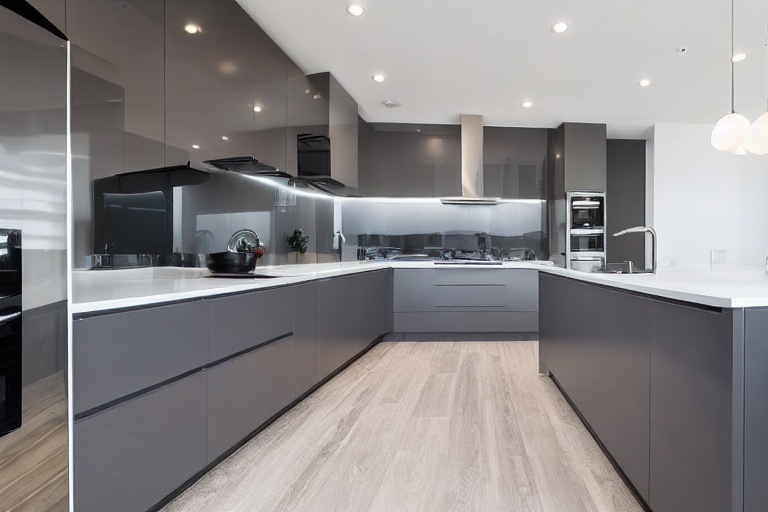 Intrahome Opal Elegance 2 χρώμα Λακέ Γκρι Σκούρο έπιπλα κουζίνας 10 Μέτρα συνολικα τρέχον μέτρα Intrahome-65651499