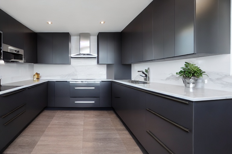 Intrahome Onyx Living 2 χρώμα Λακέ Γκρι Σκούρο έπιπλα κουζίνας 10 Μέτρα συνολικα τρέχον μέτρα Intrahome-65651486