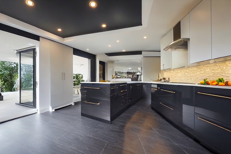 Intrahome Onyx Elegance 2 χρώμα Χρυσό & Σκούρο Γκρι έπιπλα κουζίνας 10 Μέτρα συνολικα τρέχον μέτρα Intrahome-65651479
